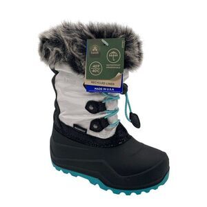Kamik Girls Sz 11 Powdery 3 Waterproof Insulated Winter Boots White Faux Fur